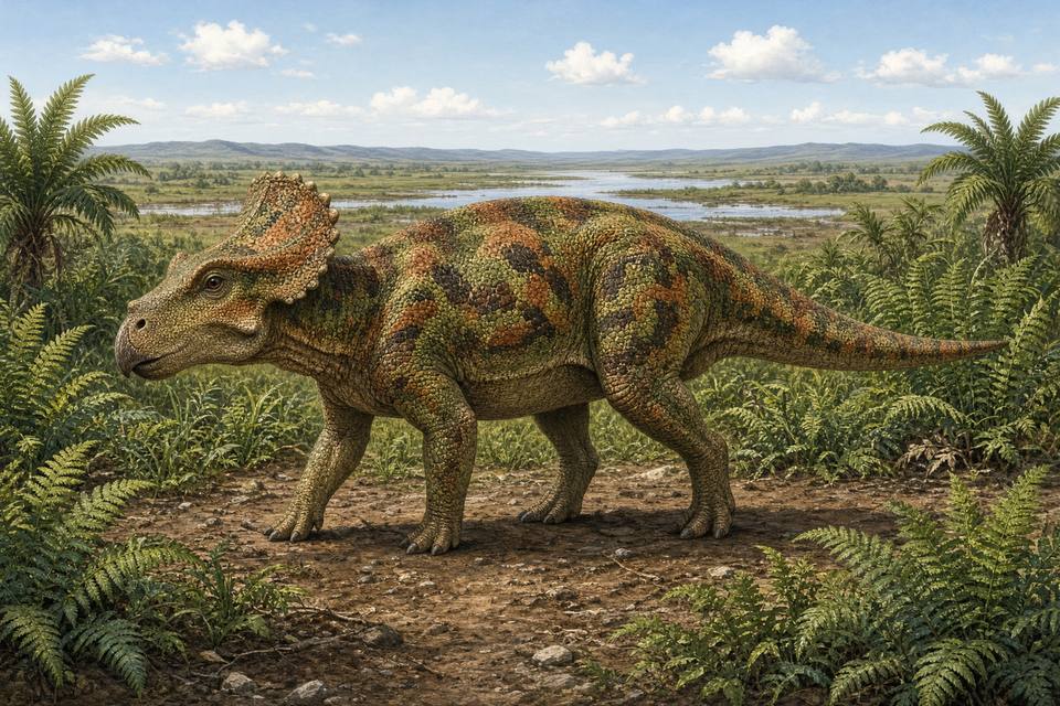Original drawing of Bagaceratops