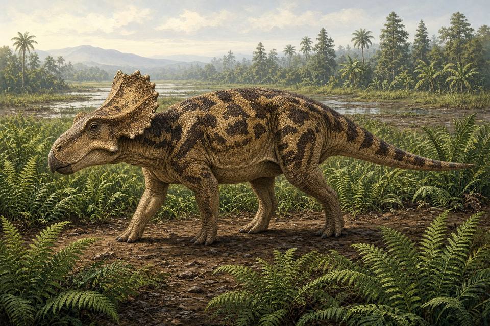Original drawing of Bainoceratops