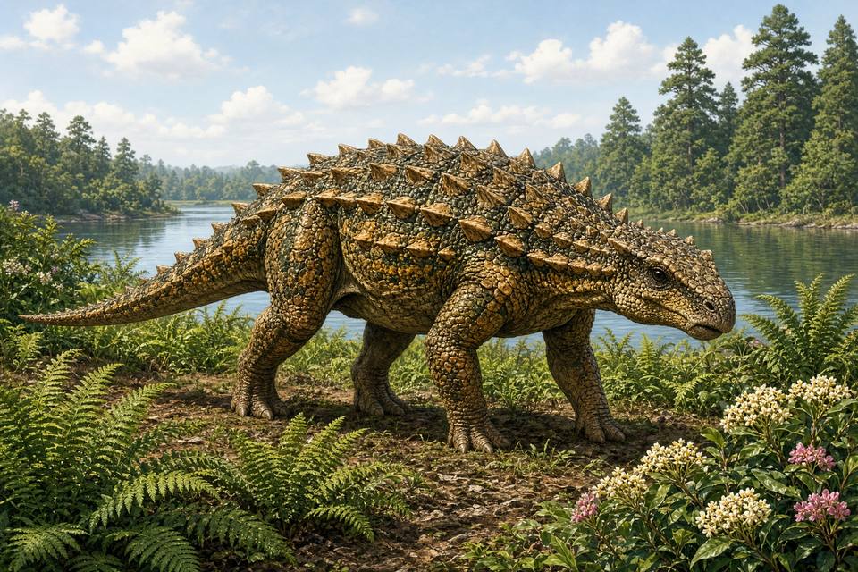 Original drawing of Borealopelta