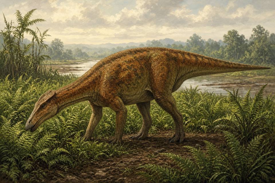 Original drawing of Brachylophosaurus
