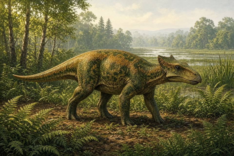 Original drawing of Breviceratops