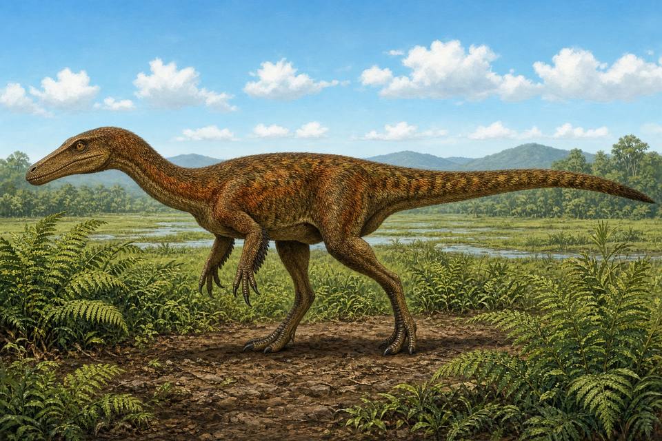 Original drawing of Compsosuchus