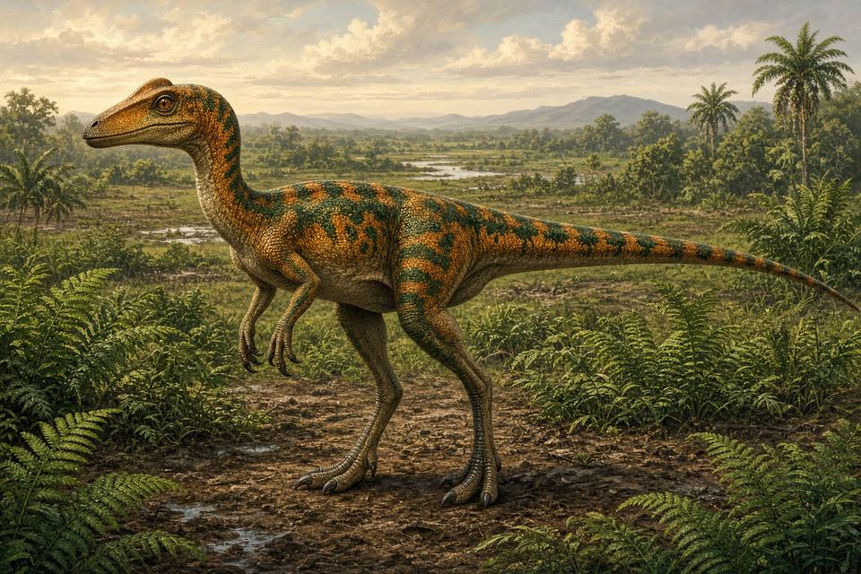 Original drawing of Conchoraptor