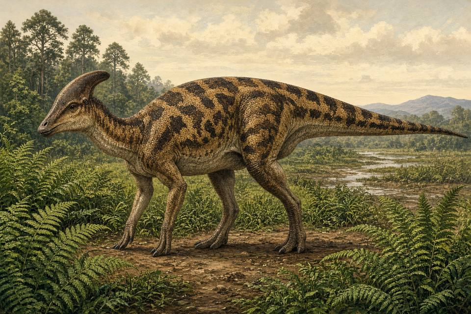 Original drawing of Corythosaurus
