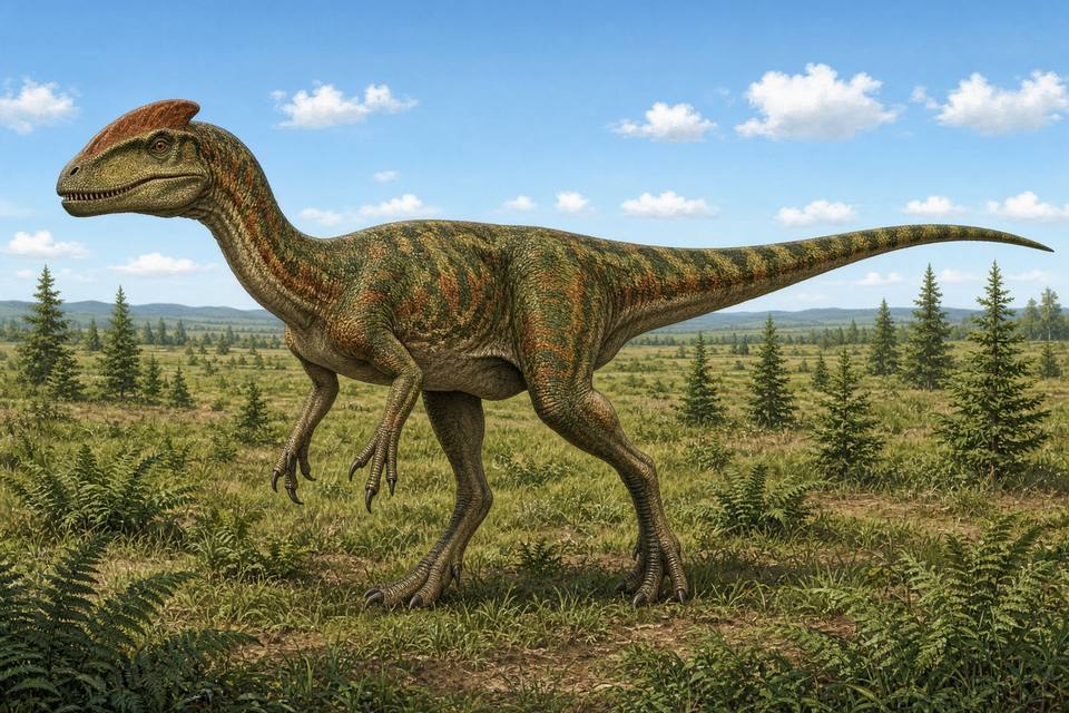 Original drawing of Cryolophosaurus