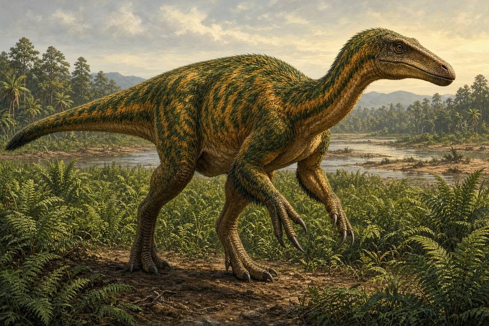 Original drawing of Deinocheirus
