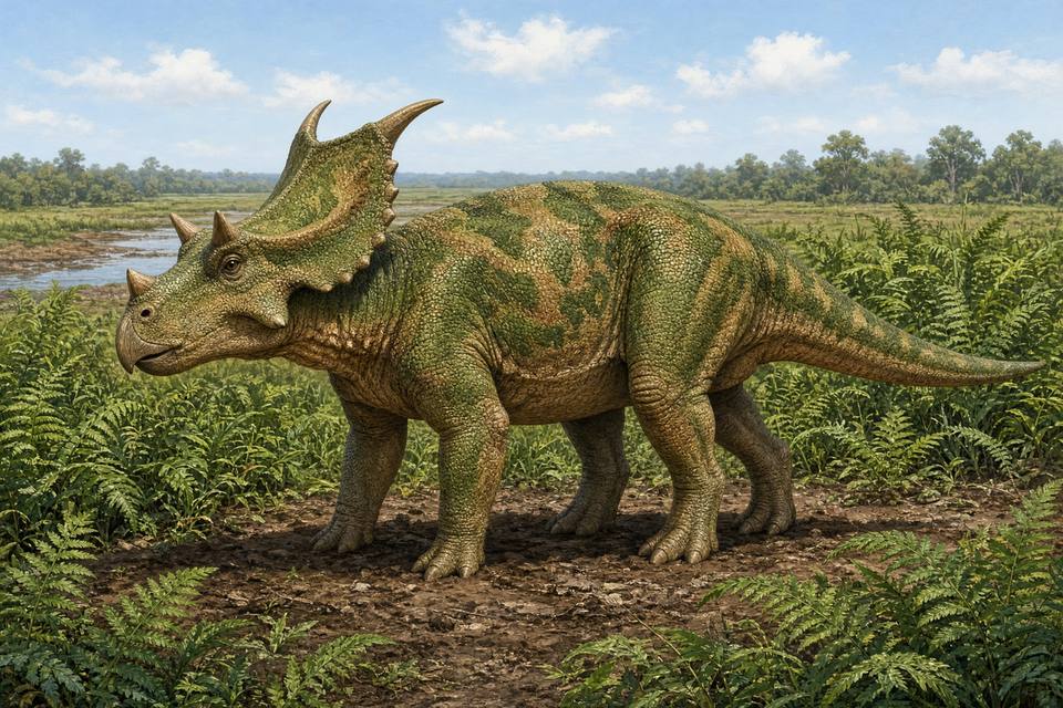 Original drawing of Furcatoceratops