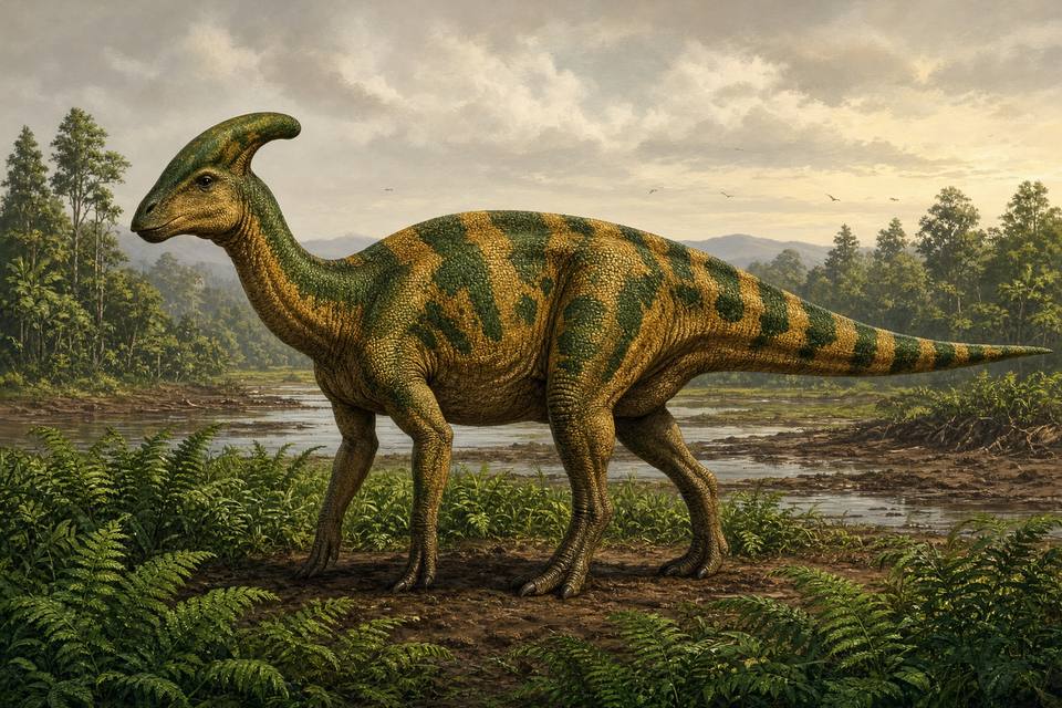 Original drawing of Lambeosaurus