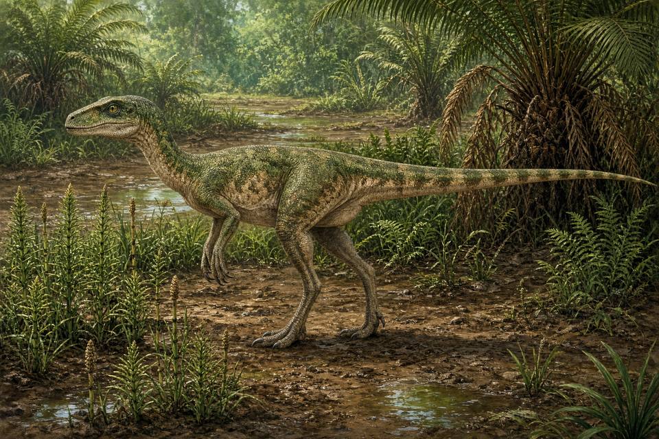 Original drawing of Maleriraptor