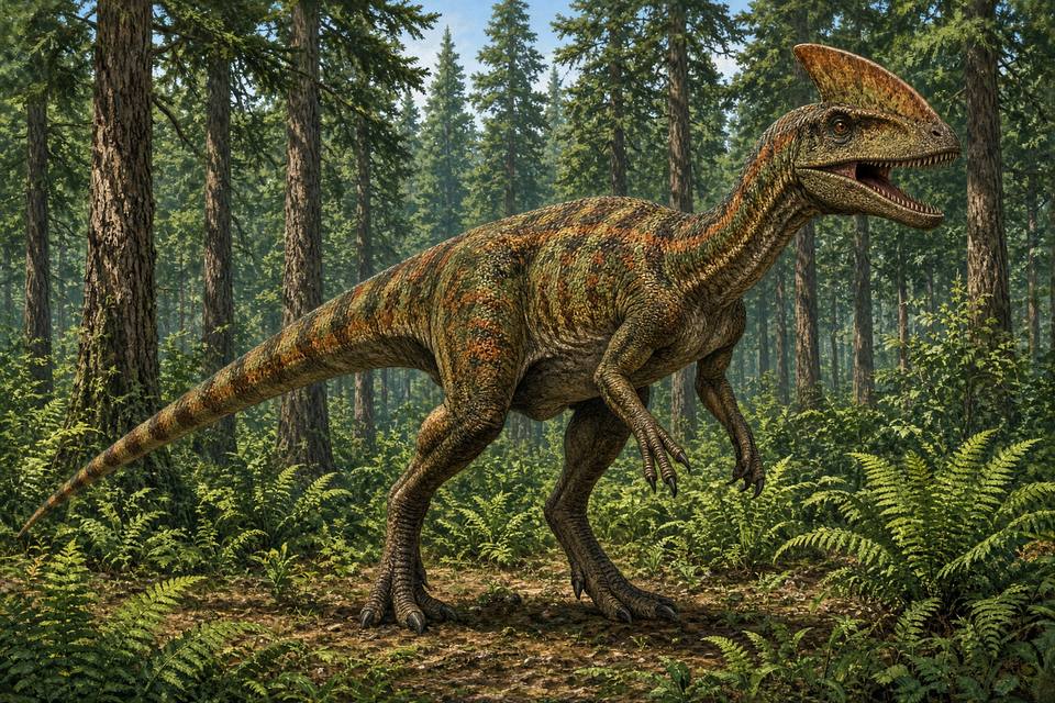 Original drawing of Monolophosaurus