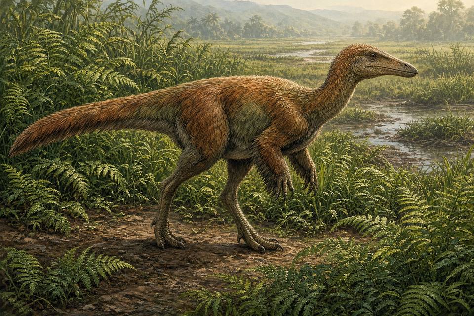 Original drawing of Ornithomimus