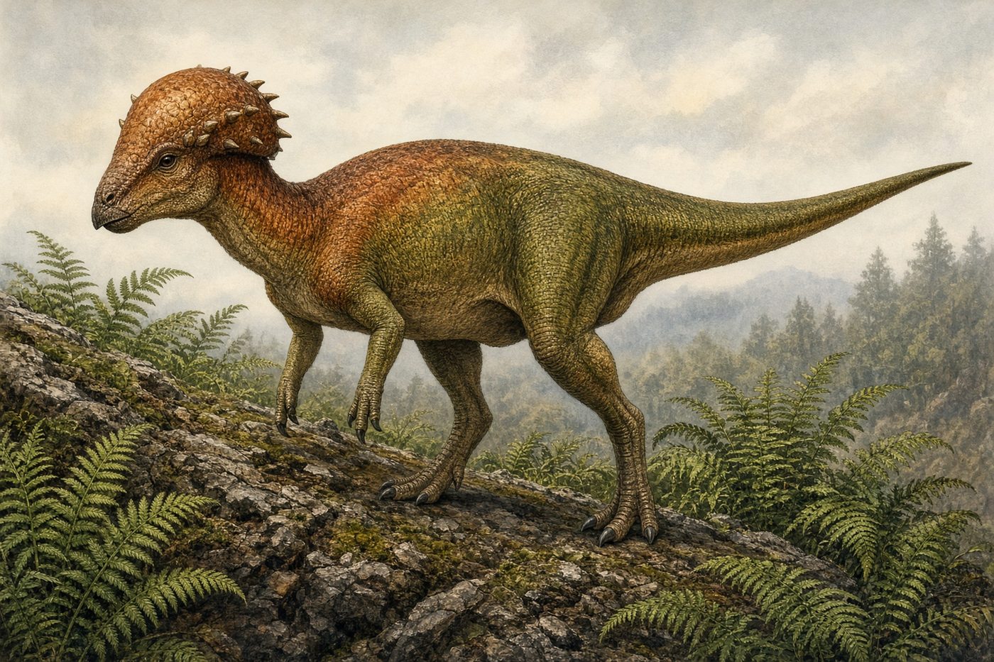 Original drawing of Pachycephalosaurus