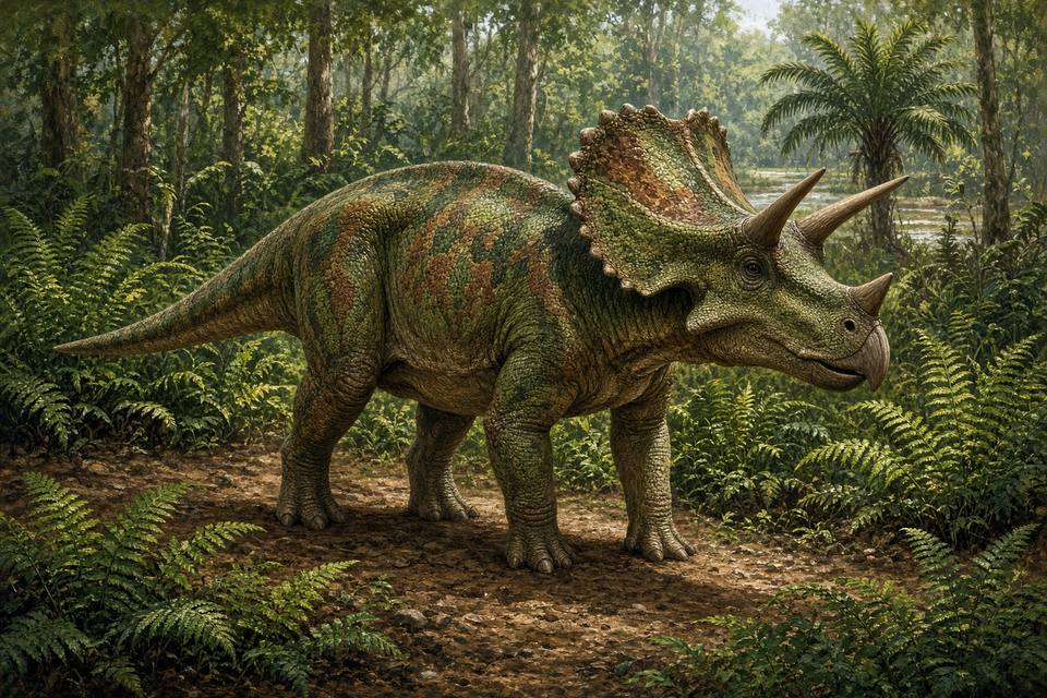 Original drawing of Pentaceratops