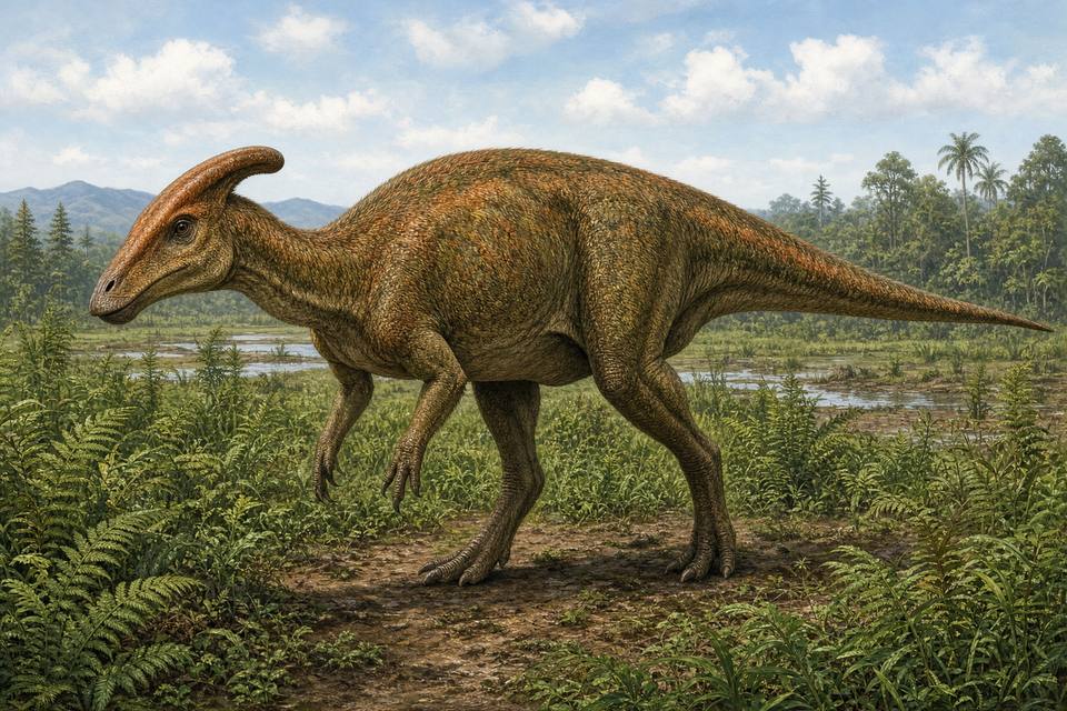Original drawing of Prosaurolophus
