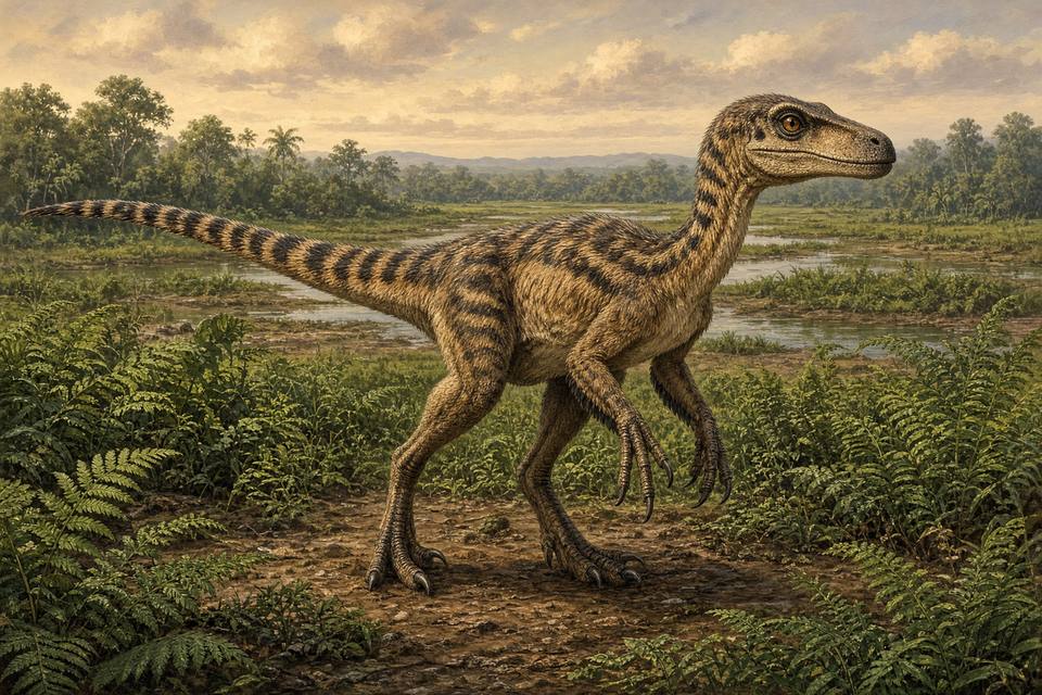 Original drawing of Pyroraptor