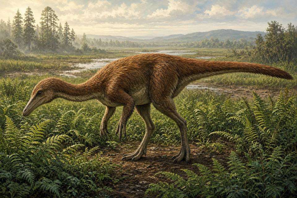 Original drawing of Sinornithomimus