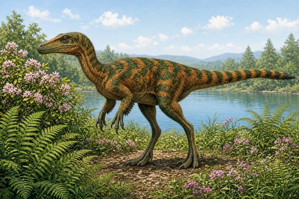 Original drawing of Sinosauropteryx