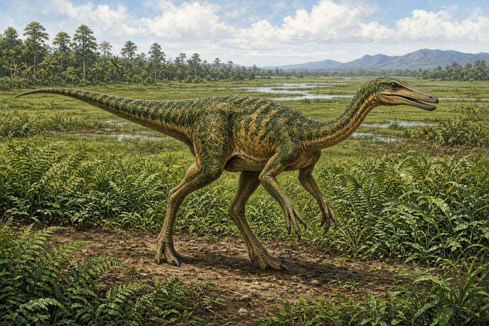 Original drawing of Struthiomimus