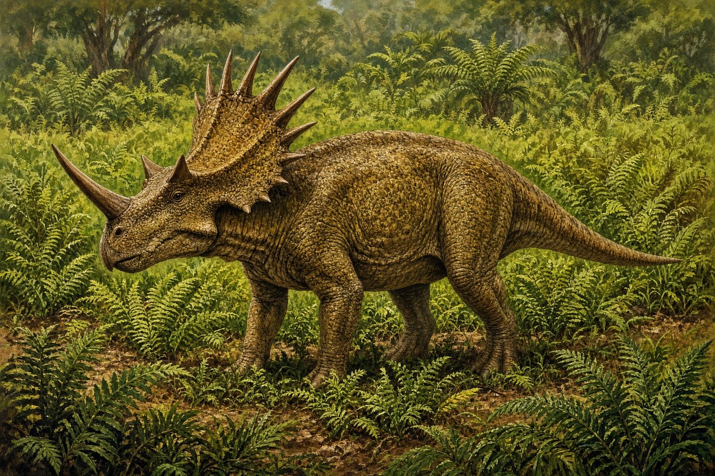 Original drawing of Styracosaurus