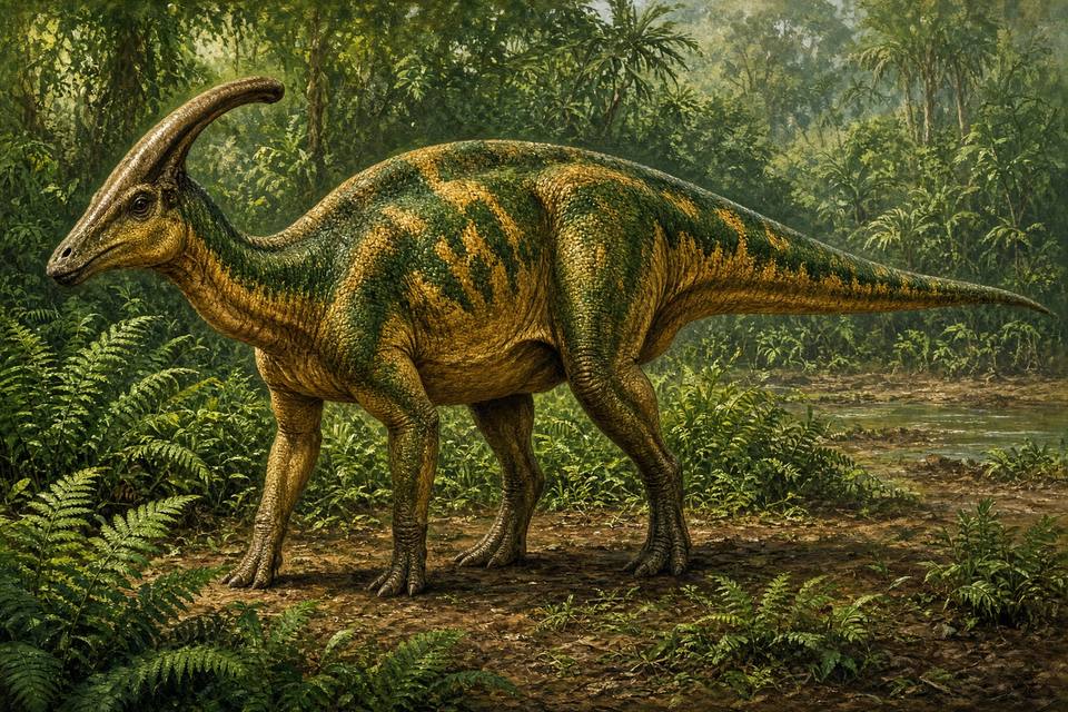 Original drawing of Tsintaosaurus