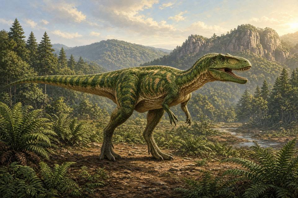 Original drawing of Yangchuanosaurus